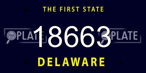 18663 Delaware License Plate