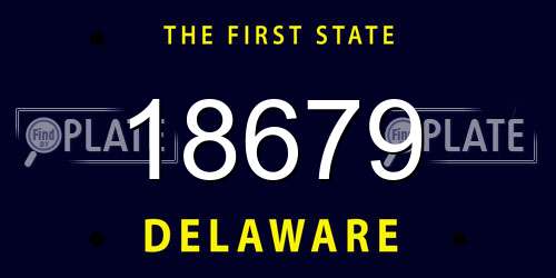 18679 Delaware License Plate