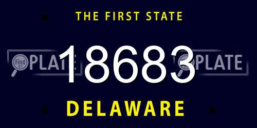 18683 Delaware License Plate