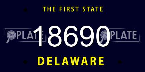 18690 Delaware License Plate
