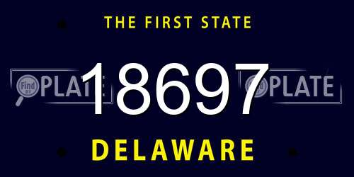 18697 Delaware License Plate