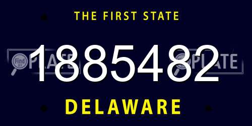 1885482 Delaware License Plate