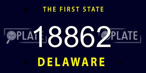18862 Delaware License Plate