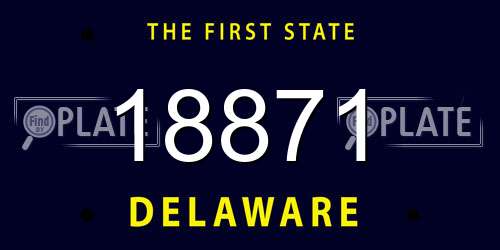 18871 Delaware License Plate