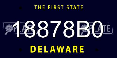 18878B0 Delaware License Plate