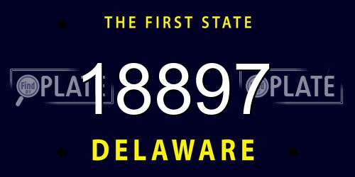 18897 Delaware License Plate