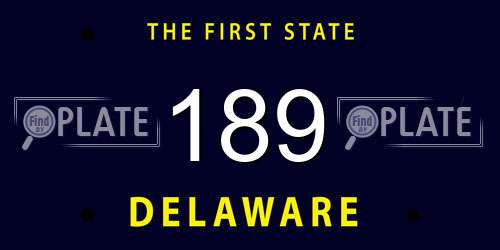 189 Delaware License Plate