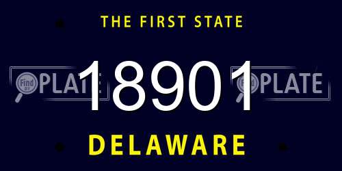 18901 Delaware License Plate