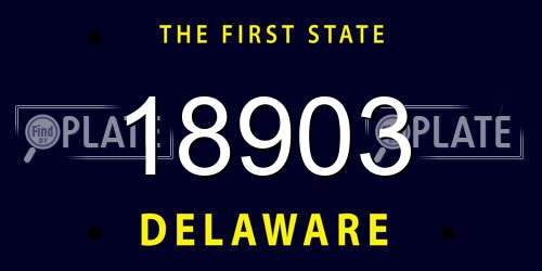 18903 Delaware License Plate