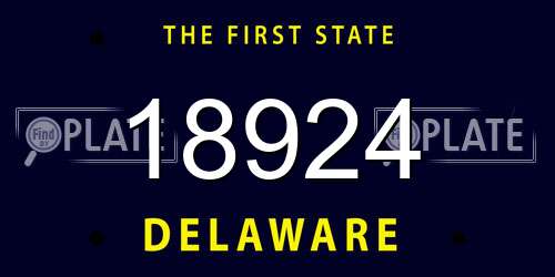 18924 Delaware License Plate