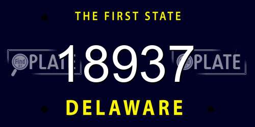 18937 Delaware License Plate