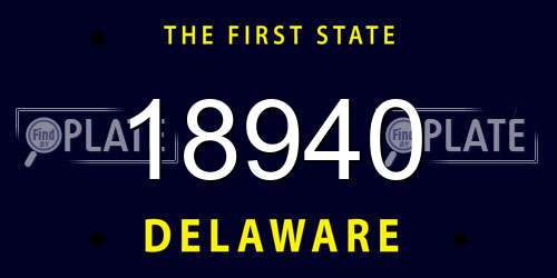 18940 Delaware License Plate