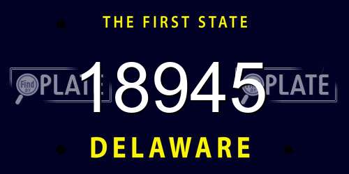 18945 Delaware License Plate