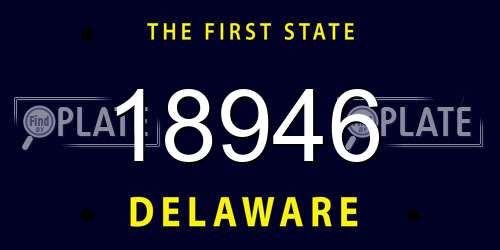 18946 Delaware License Plate