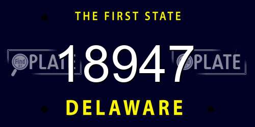 18947 Delaware License Plate