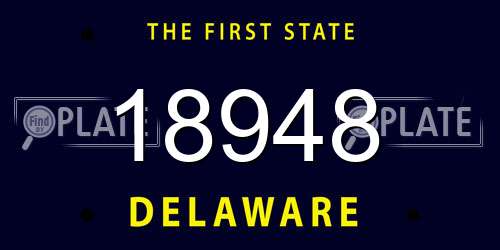 18948 Delaware License Plate