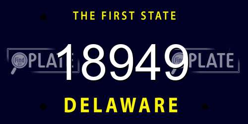 18949 Delaware License Plate