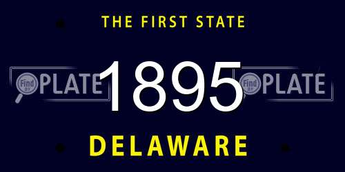 1895 Delaware License Plate