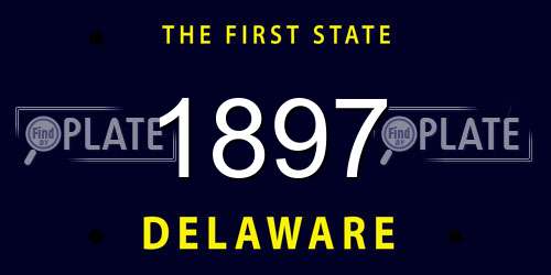 1897 Delaware License Plate