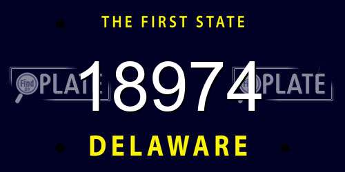 18974 Delaware License Plate