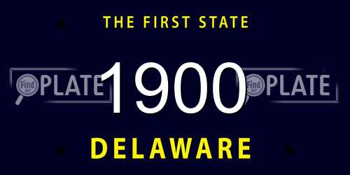 1900 Delaware License Plate