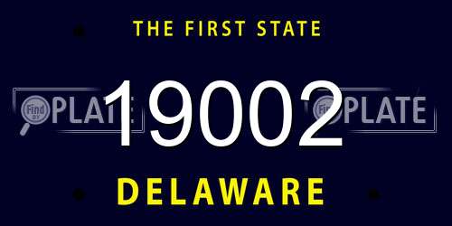 19002 Delaware License Plate
