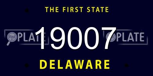 19007 Delaware License Plate