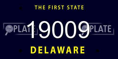 19009 Delaware License Plate