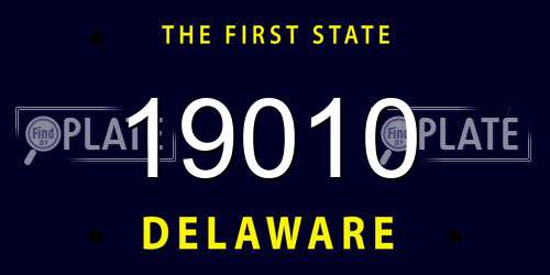 19010 Delaware License Plate