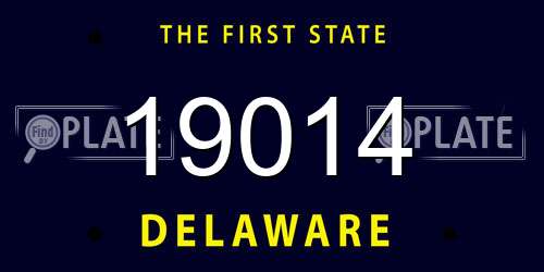 19014 Delaware License Plate