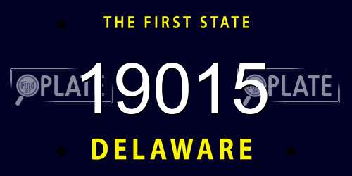 19015 Delaware License Plate