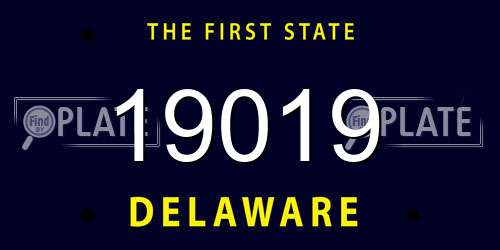 19019 Delaware License Plate
