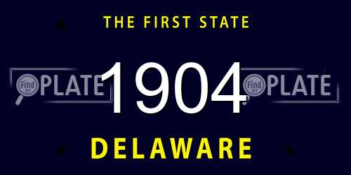 1904 Delaware License Plate