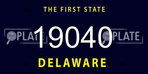 19040 Delaware License Plate