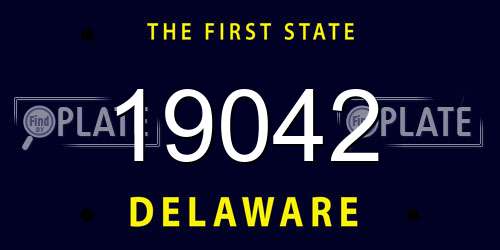 19042 Delaware License Plate