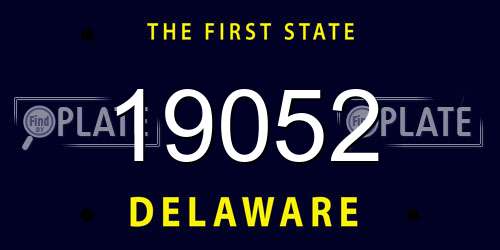 19052 Delaware License Plate