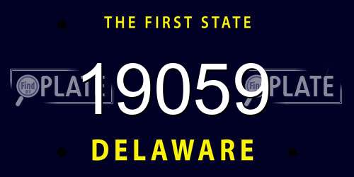19059 Delaware License Plate