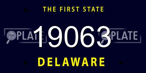 19063 Delaware License Plate