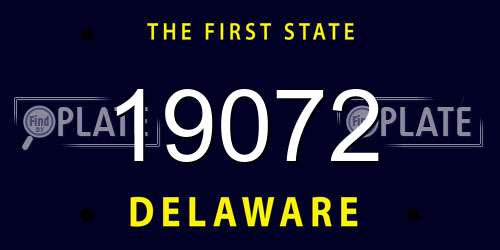 19072 Delaware License Plate