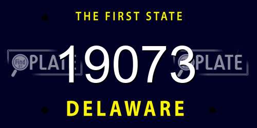 19073 Delaware License Plate