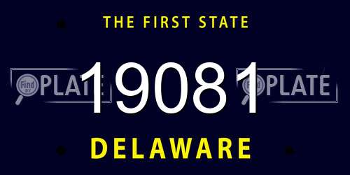 19081 Delaware License Plate