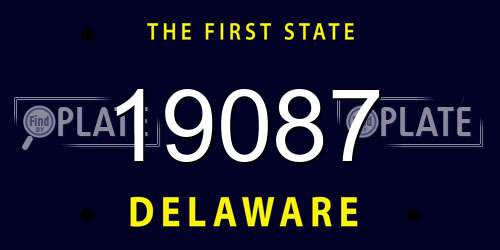 19087 Delaware License Plate