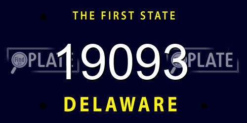 19093 Delaware License Plate
