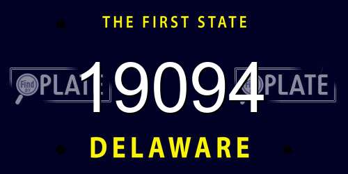 19094 Delaware License Plate