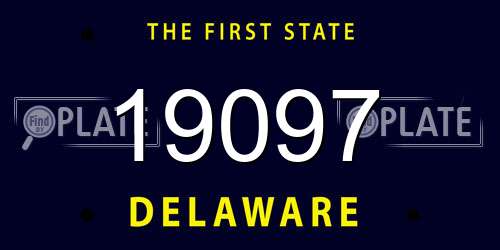 19097 Delaware License Plate
