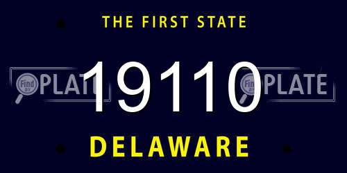 19110 Delaware License Plate
