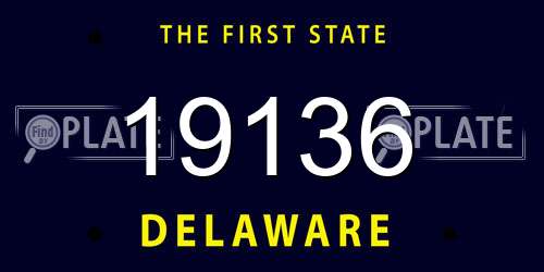 19136 Delaware License Plate