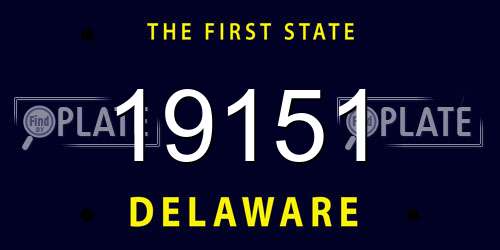 19151 Delaware License Plate
