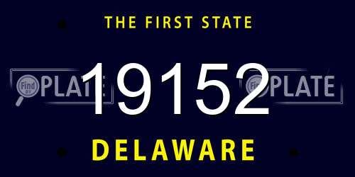 19152 Delaware License Plate