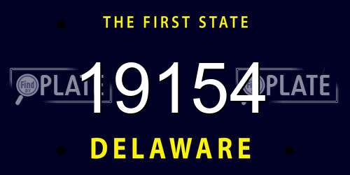 19154 Delaware License Plate